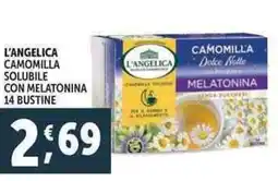 Deco Supermercati L'angelica camomilla solubile con melatonina 14 bustine offerta