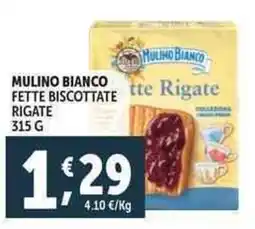 Deco Supermercati Mulino bianco fette biscottate rigate offerta