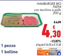 Conad Hamburger bio FILENI offerta