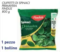 Conad Ciuffetti di spinaci primavera FINDUS offerta