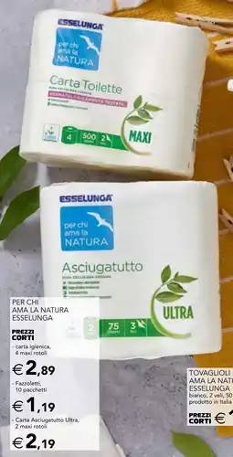 Esselunga Per chi ama la natura esselunga, carta igiena offerta
