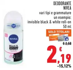 Conad Deodorante NIVEA offerta