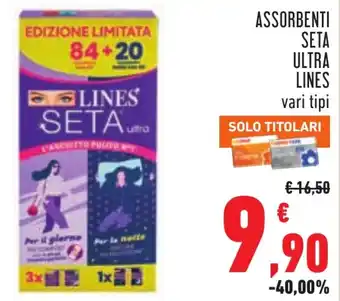 Conad Assorbenti seta ultra LINES offerta
