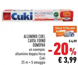 Conad Alluminio cuki, carta forno DOMOPAK offerta