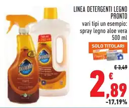 Conad Linea detergenti legno PRONTO offerta