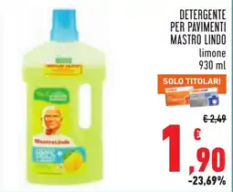 Conad Detergente per pavimenti MASTRO LINDO offerta