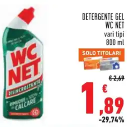 Conad Detergente gel WC NET offerta
