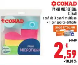 Conad Panni microfibra CONAD offerta