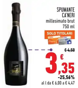 Conad Spumante CA'NERI millesimato brut offerta
