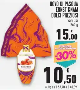 Conad Uovo di pasqua ernst knam dolci PREZIOSI offerta