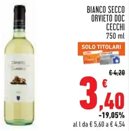 Conad Bianco secco orvieto DCO CECCHI offerta