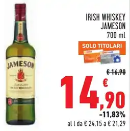 Conad Irish whiskey JAMESON offerta