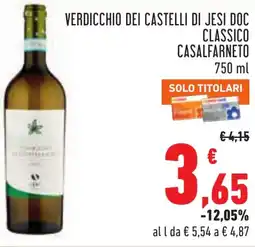 Conad Verdicchio dei castelli di jesi doc classico CASALFARNETO offerta