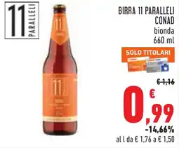 Conad Birra 11 paralleli CONAD offerta
