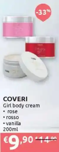 Ipersoap COVERI Girl body cream rose, rosso, vanilla offerta