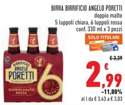 Conad Birra birrificio ANGELO PORETTI offerta