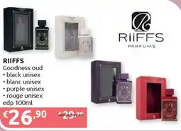 Ipersoap RIIFFS Goodness oud, black unisex, blanc unisex, purple unisex, rouge unisex edp offerta