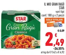 Conad Il mio gran ragù STAR offerta