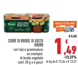 Conad Cuore di brodo, di gusto KNORR offerta
