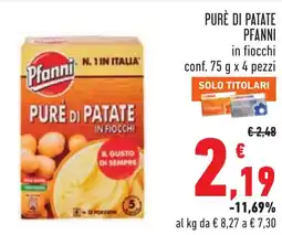 Conad Purè di patate PFANNI offerta