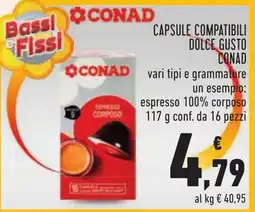 Conad Capsule compatibili dolce gusto CONAD offerta