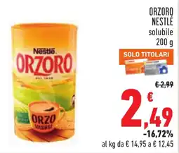 Conad Orzoro NESTLÉ solubile offerta