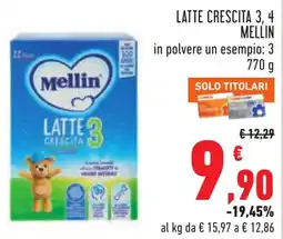 Conad Latte crescita 3,4 MELLIN offerta
