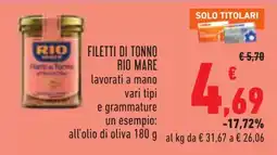 Conad Filetti di tonno RIO MARE offerta