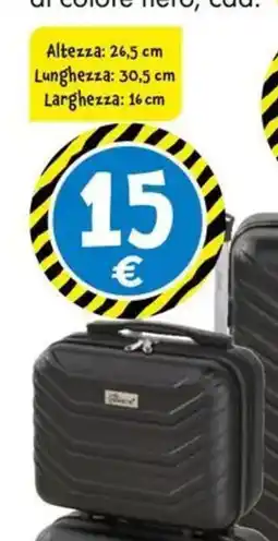 Tedi Valigia o beauty case a guscio rigido di colore nero offerta