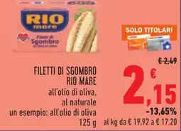 Conad Filetti di sgombro RIO MARE offerta