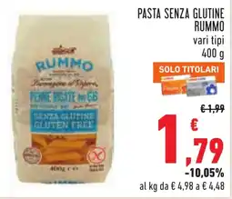 Conad Pasta senza glutine RUMMO offerta