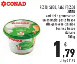 Conad Pesto, sugo, ragù fresco CONAD offerta
