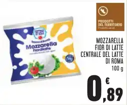 Conad Mozzarella fior di latte CENTRALE DEL LATTE offerta