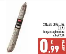 Conad Salame corallina C.L.A.I offerta