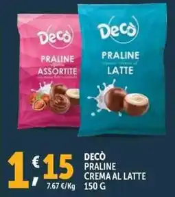 Deco Supermercati Decò praline crema al latte offerta