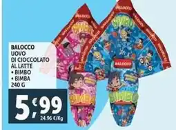 Deco Supermercati Balocco uovo di cioccolato al latte offerta