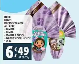 Deco Supermercati Bauli uovo di cioccolato al latte offerta