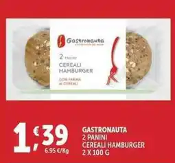 Deco Supermercati Gastronauta 2 panini cereali hamburger offerta