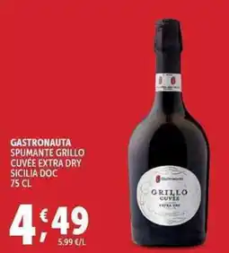 Deco Supermercati Gastronauta spumante grillo cuvée extra dry sicilia doc offerta