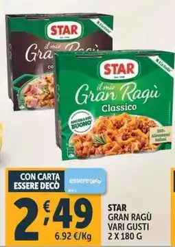 Deco Supermercati Star gran ragù offerta