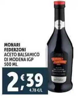 Deco Supermercati Monari federzoni aceto balsamico di modena IGP offerta