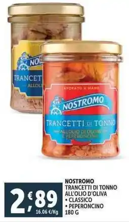 Deco Supermercati Nostromo trancetti di tonno all'olio d'oliva offerta