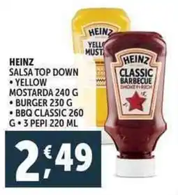 Deco Supermercati Heinz salsa top down yellow mostarda-BBQ classic offerta