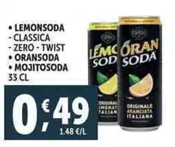 Deco Supermercati LEMONSODA - classica - zero - twist ORANSODA MOJITOSODA offerta