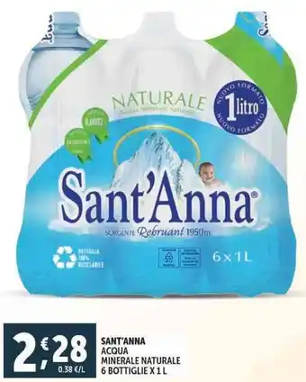 Deco Supermercati Sant'anna acqua minerale naturale offerta