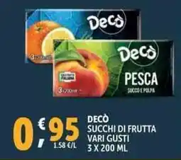 Deco Supermercati Decò succhi di frutta offerta