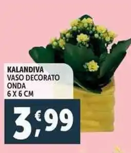 Deco Supermercati Kalandiva vaso decorato onda 6x6cm offerta