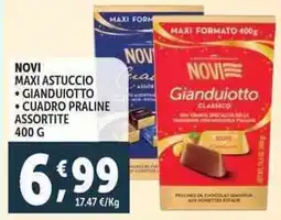 Deco Supermercati Novi maxi astuccio gianduiotto, cuadro praline offerta