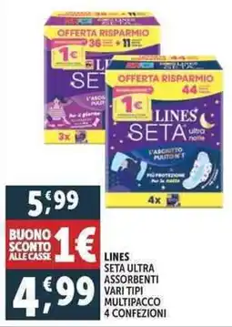 Deco Supermercati Lines seta ultra multipacco 4 confezioni offerta