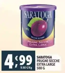 Deco Supermercati Saratoga prugne secche extra large offerta